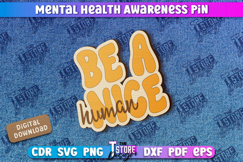 Mental Health Awareness Pin Bundle | Pin Brooch | Self Care | Clothing Accessory | CNC Files SVG The T Store Design 