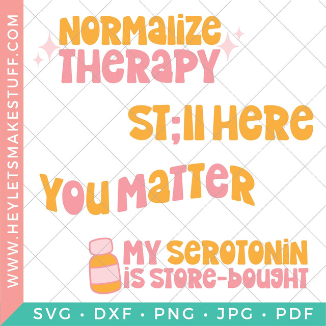 Mental Health Bundle 2 SVG Hey Let's Make Stuff 