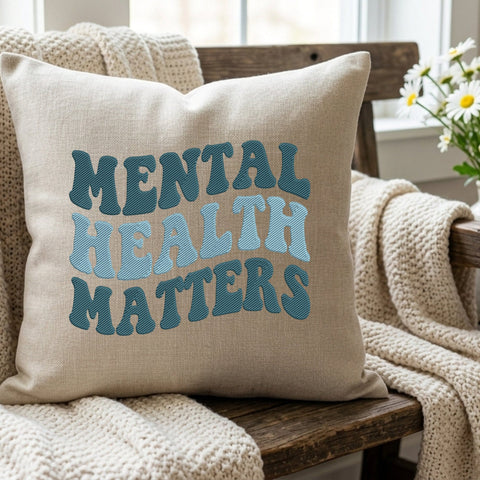 Mental Health Matters Embroidery Design – Mental Health Awareness Inspirational Quote Machine Embroidery File Embroidery/Applique DESIGNS PatternFeed8 