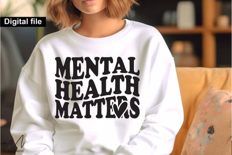 Mental Health Matters SVG, Awareness Quote, Self-Care Design, Digital Download SVG Isabella Machell 