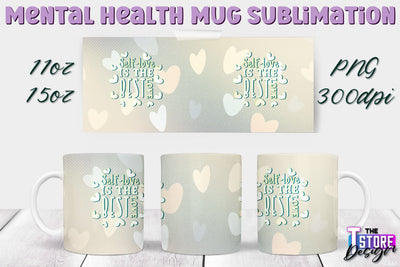 Mental Health Mug PNG Sublimation | Coffee 11 Oz | 15 Oz Mug Sublimation v.2 Sublimation The T Store Design 