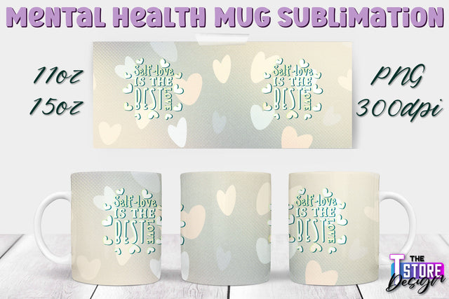 Mental Health Mug PNG Sublimation | Coffee 11 Oz | 15 Oz Mug Sublimation v.2 Sublimation The T Store Design 