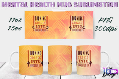Mental Health Mug PNG Sublimation | Coffee 11 Oz | 15 Oz Mug Sublimation v.2 Sublimation The T Store Design 