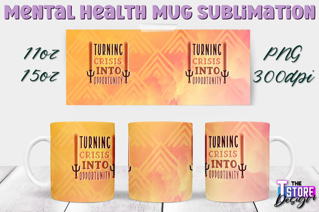 Mental Health Mug PNG Sublimation | Coffee 11 Oz | 15 Oz Mug Sublimation v.2 Sublimation The T Store Design 