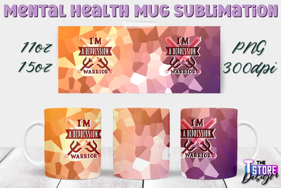 Mental Health Mug PNG Sublimation | Coffee 11 Oz | 15 Oz Mug Sublimation v.2 Sublimation The T Store Design 