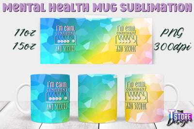 Mental Health Mug PNG Sublimation | Coffee 11 Oz | 15 Oz Mug Sublimation v.2 Sublimation The T Store Design 