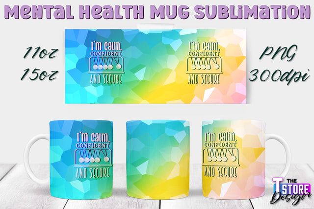 Mental Health Mug PNG Sublimation | Coffee 11 Oz | 15 Oz Mug Sublimation v.2 Sublimation The T Store Design 