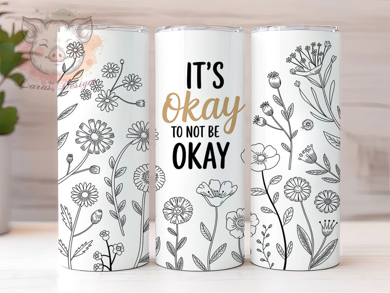 Mental Health Positive Quote Tumbler Wrap, Sublimation Design, Mental Health Quote, Inspirational Tumbler, 20Oz Tumbler, Positive Affirmation Wrap, Digital Download Sublimation Lara' s Designs 
