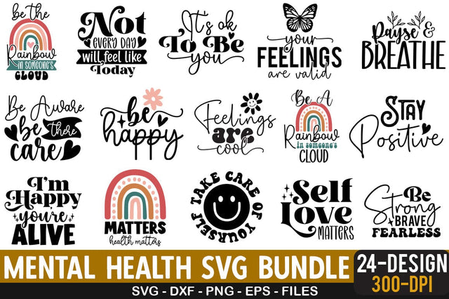 Mental Health SVG Bundle SVG CraftingStudio 