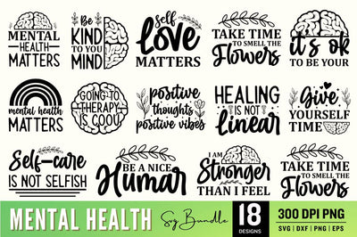 Mental Health SVG Bundle SVG Designangry 