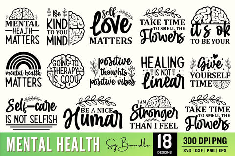 Mental Health SVG Bundle SVG Designangry 