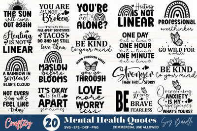 Mental Health SVG Bundle SVG Designangry 