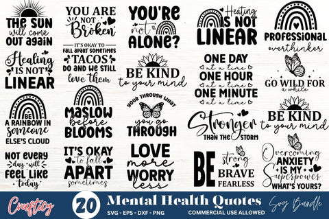 Mental Health SVG Bundle SVG Designangry 