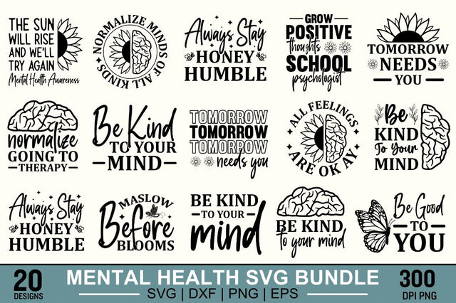 Mental Health SVG Bundle SVG Designangry 