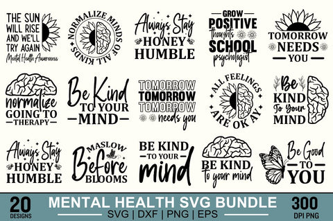 Mental Health SVG Bundle SVG Designangry 