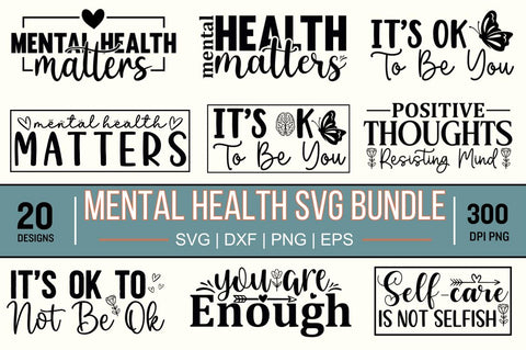 Mental Health SVG Bundle SVG Designangry 