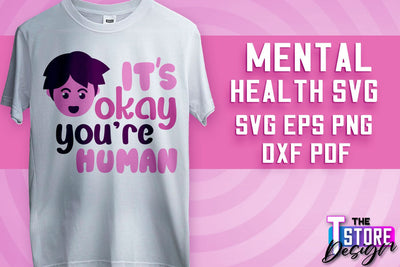 Mental Health SVG | Motivational Quotes Design | Funny SVG v.1 SVG The T Store Design 