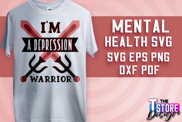 Mental Health SVG | Motivational Quotes Design | Funny SVG v.2 SVG The T Store Design 
