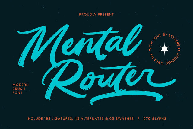 Mental Router - Modern Brush Font Font Letterena Studios 