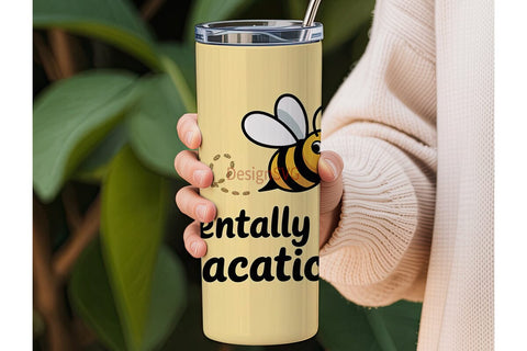 Mentally On Vacation Tumbler Wrap Sublimation DesignSVG 