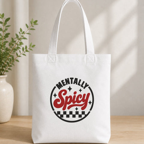 Mentally Spicy Embroidery Design – Funny Mental Health Quote Machine Embroidery File, Retro Spicy Saying Embroidery Embroidery/Applique DESIGNS PatternFeed8 