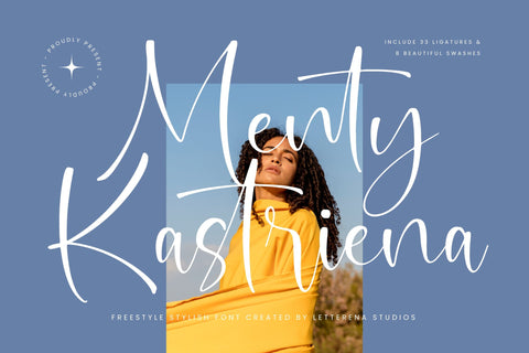 Menty Kastriena - Freestyle Stylish Font Font Letterena Studios 