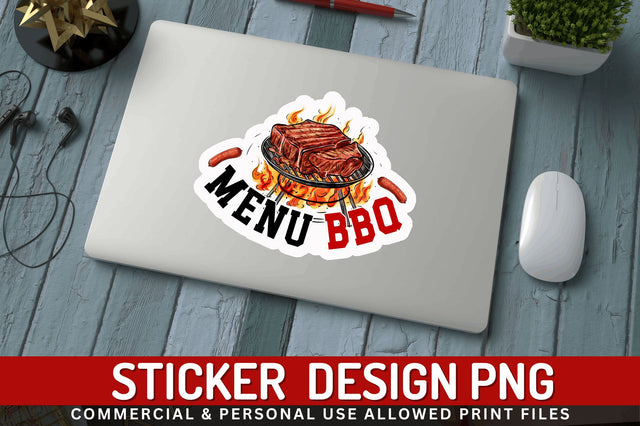 Menu bbq Sticker Design Sublimation Regulrcrative 