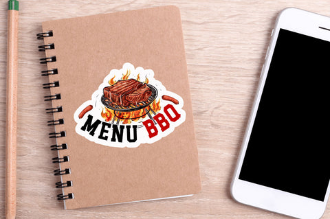 Menu bbq Sticker Design Sublimation Regulrcrative 