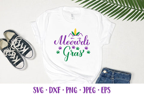 Meowdi Gras SVG. Funny Mardi Gras Quote. Cat Mardi Gras SVG LaBelezoka 