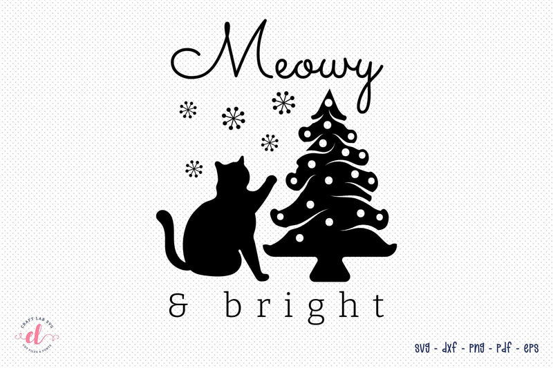 Meowy & Bright | Christmas Cat SVG SVG CraftLabSVG 