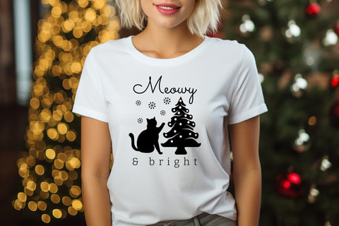 Meowy & Bright | Christmas Cat SVG SVG CraftLabSVG 