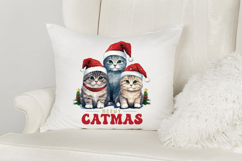 Meowy Catmas, Christmas PNG Sublimation Sublimation CraftLabSVG 