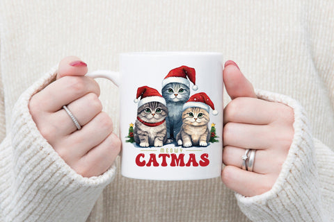 Meowy Catmas, Christmas PNG Sublimation Sublimation CraftLabSVG 