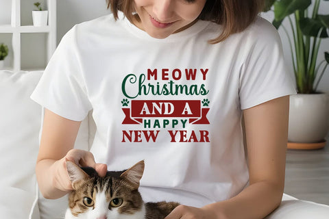 Meowy christmas and a happy new year SVG Angelina750 