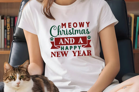 Meowy christmas and a happy new year SVG Angelina750 