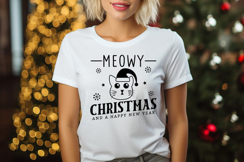 Meowy Christmas and a Happy New Year SVG SVG CraftLabSVG 