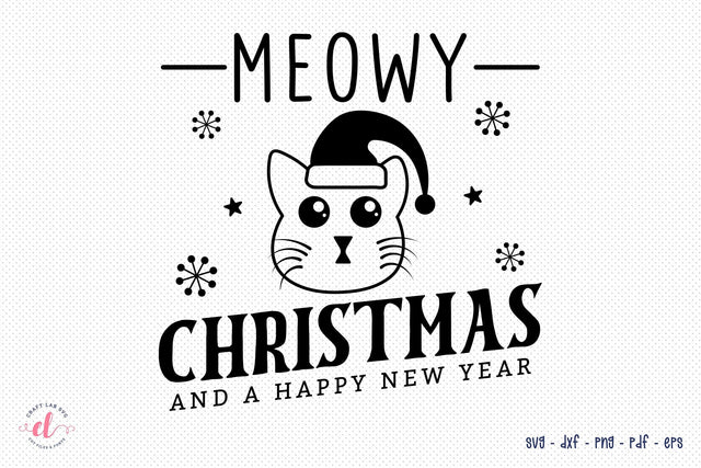 Meowy Christmas and a Happy New Year SVG SVG CraftLabSVG 