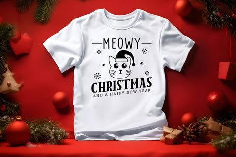 Meowy Christmas and a Happy New Year SVG SVG CraftLabSVG 