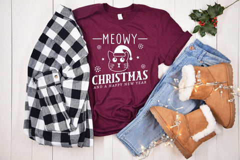 Meowy Christmas and a Happy New Year SVG SVG CraftLabSVG 
