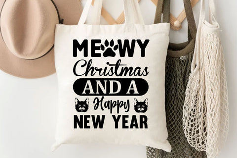 meowy christmas and a happy SVG Design SVG Regulrcrative 