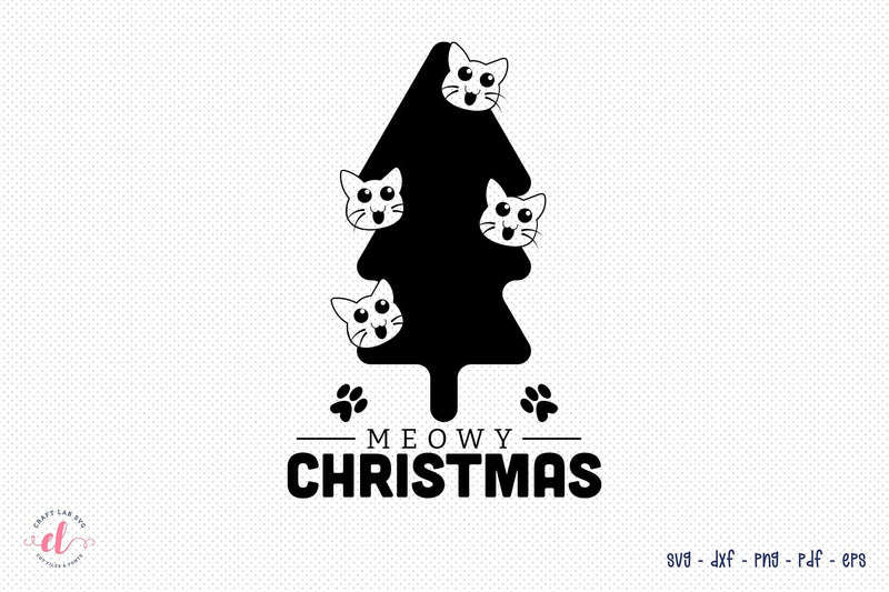 Meowy Christmas - Cat SVG Design SVG CraftLabSVG 