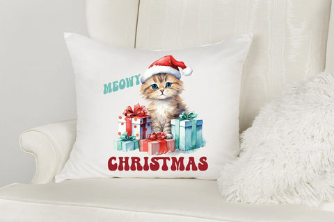 Meowy Christmas - Cute Cat Sublimation Sublimation CraftLabSVG 