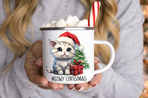 Meowy christmas png design Sublimation Regulrcrative 