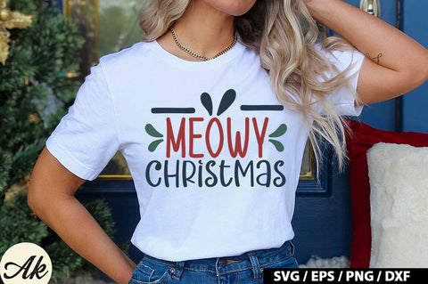 Meowy Christmas SVG Design SVG akazaddesign 