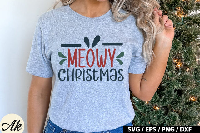 Meowy Christmas SVG Design SVG akazaddesign 