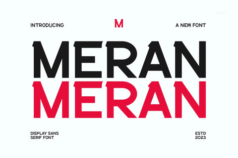 Meran - Modern Sans Serif Font studioalmeera 