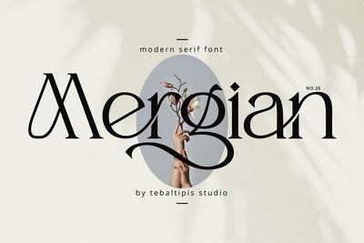 Mergian Modern Serif Typeface Font Fadeline Std. 