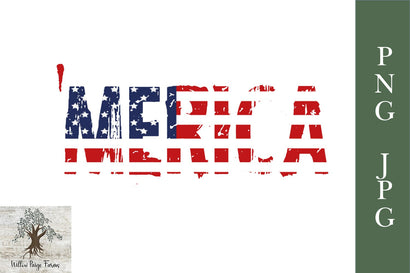 'MERICA Distressed Image JPG and PNG Sublimation Willow Paige Farms 