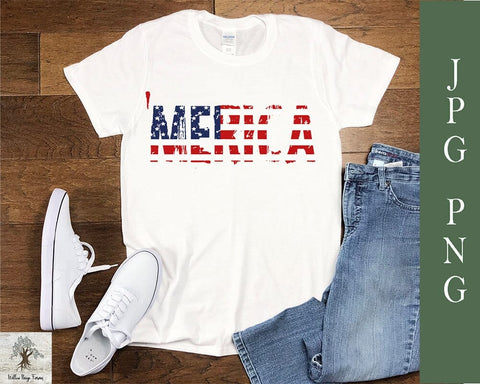 'MERICA Distressed Image JPG and PNG Sublimation Willow Paige Farms 