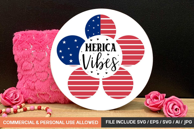 Merica Vibes Svg SVG designmaster24 